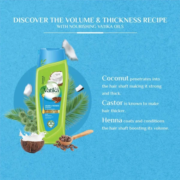 Vatika Naturals Volume & Thickness Shampoo 400ml