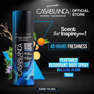 Casablanca Homme Perfumed Deodorant Body Spray Blue Air 150ml