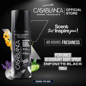 Casablanca Homme Perfumed Deodorant Body Spray Infinite Black 150ml