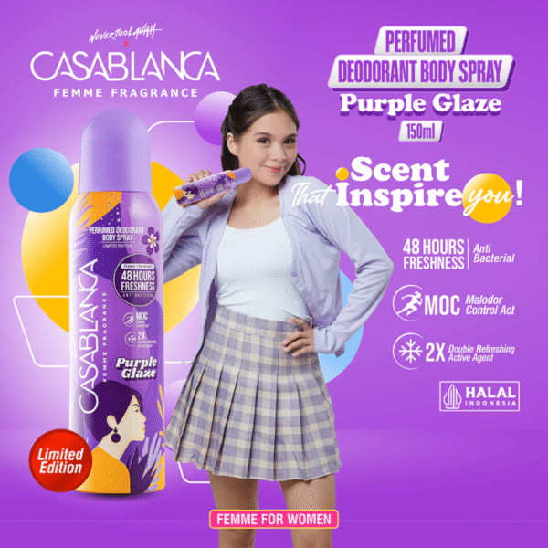 Casablanca Femme Perfumed Deodorant Body Spray Purple Gaze 150ml