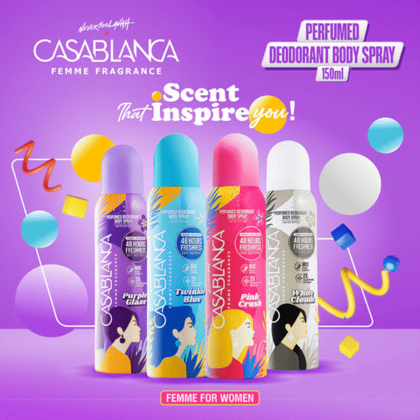 Casablanca Femme Perfumed Deodorant Body Spray Purple Gaze 150ml