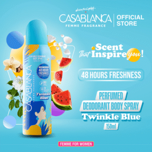 Casablanca Femme Perfumed Deodorant Body Spray Twinkle Blue 150ml