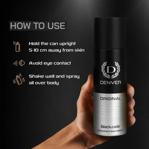 Denver Original Black Code Deodorant Body Spray 150ml