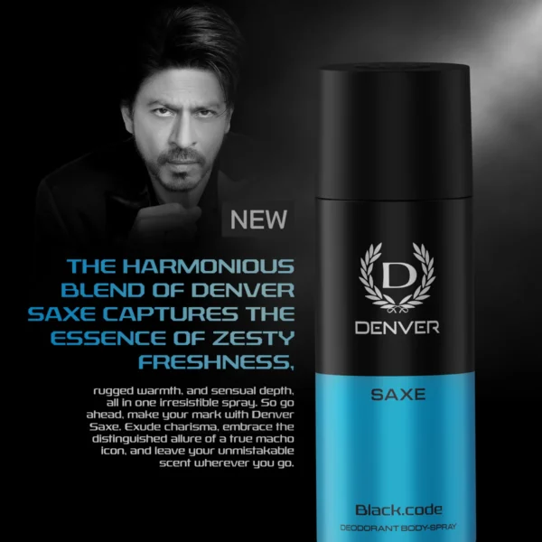 Denver Saxe Black Code Deodorant Body Spray 150ml
