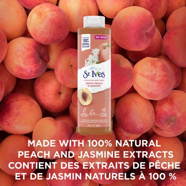 St Ives Exfoliating Body Wash Fresh Peach And Jasmine 650ml