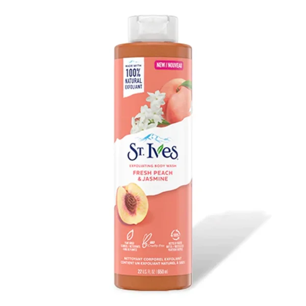 St Ives Exfoliating Body Wash Fresh Peach And Jasmine 650ml