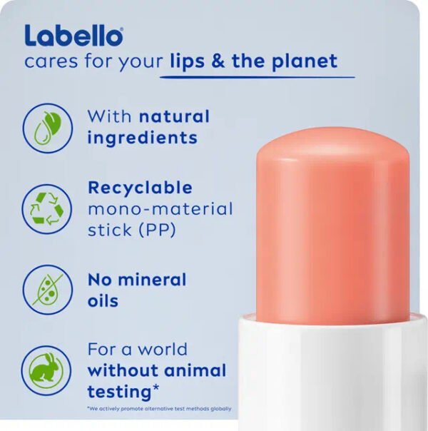 Labello Peach Shine Lip Balm 4.8g