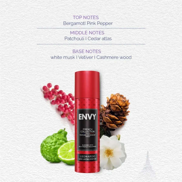 Envy Leonardo French Collection Perfume Deodorant Body Spray 120ml