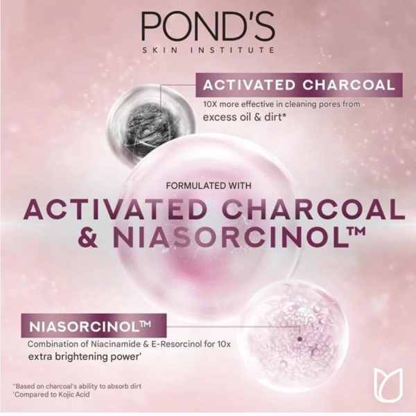 Pond's Skin Institute Bright Miracle Activated Charcoal Facial Foam 90g