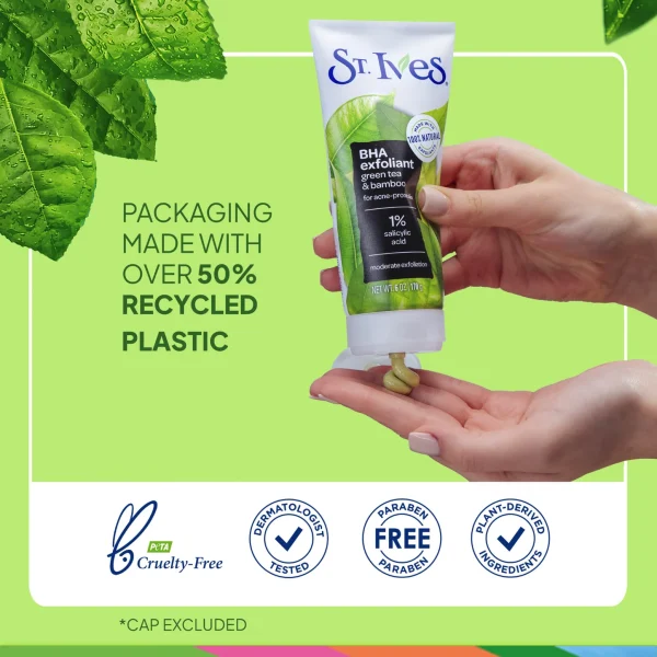 St Ives BHA Exfoliant Green Tea and Bamboo Scrub 170g