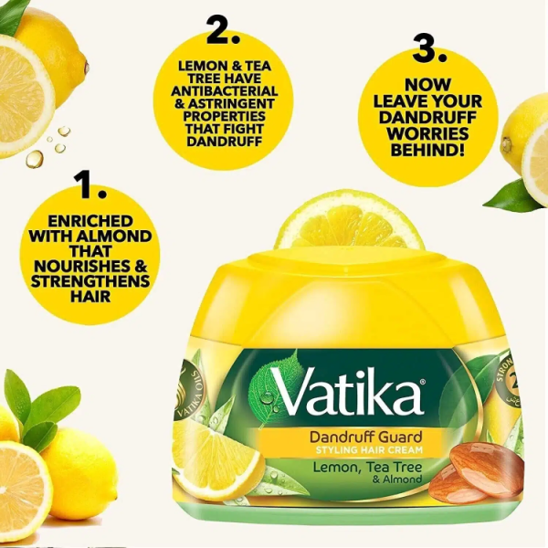 Vatika Dandruff Guard Lemon Tea Tree and Almond Hair Cream 140ml