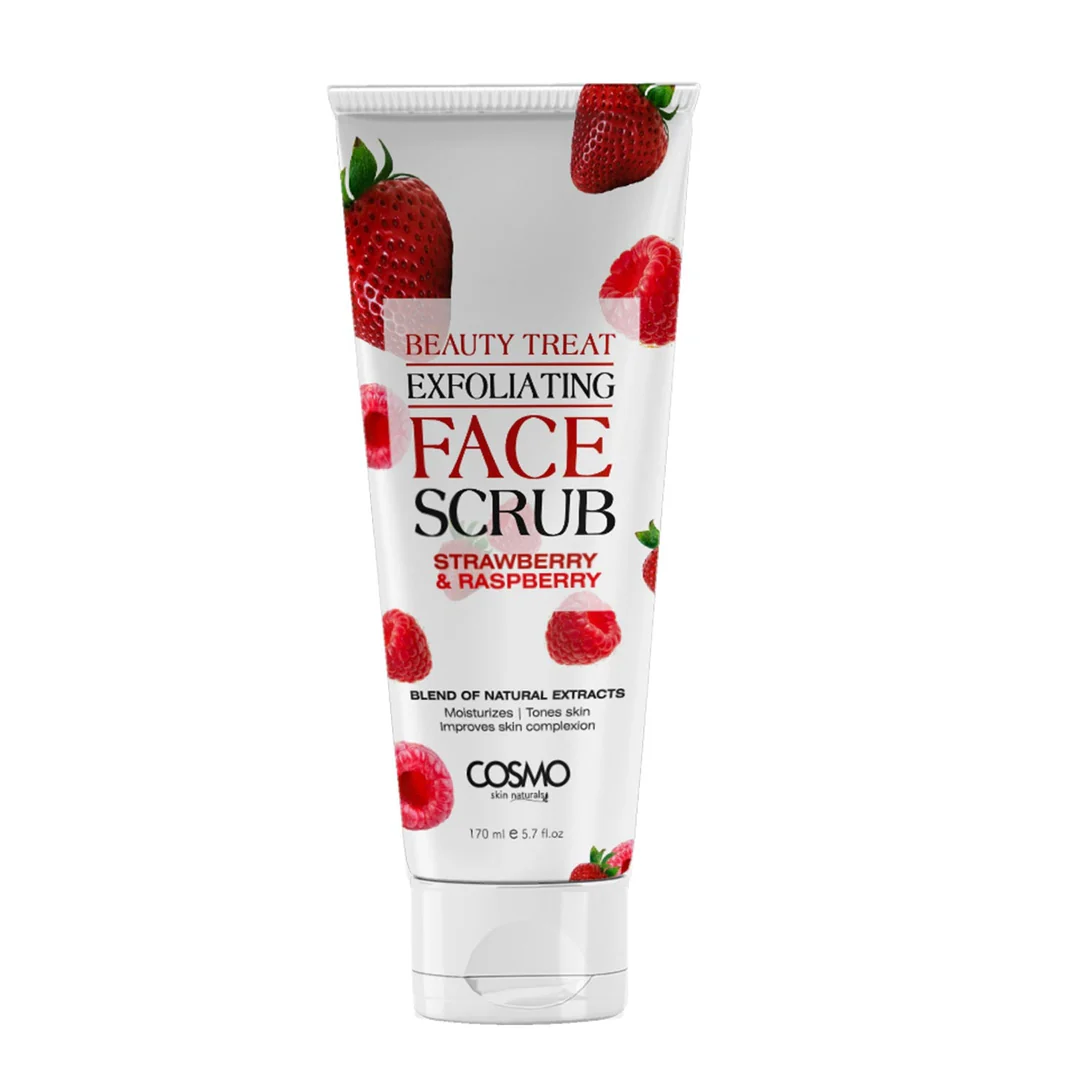 Cosmo Beauty Treat Exfoliating Face Scrub Strawberry and Raspberry 170ml
