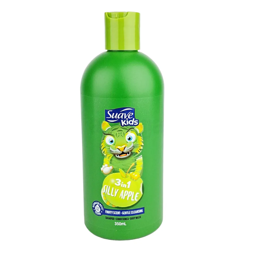 Suave Kids Silly Apple 3 in 1 Shampoo Conditioner Body Wash 350ml
