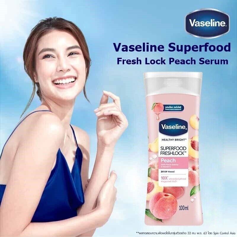 Vaseline Healthy Bright Superfood Freshlock Peach Body Lotion 100ml