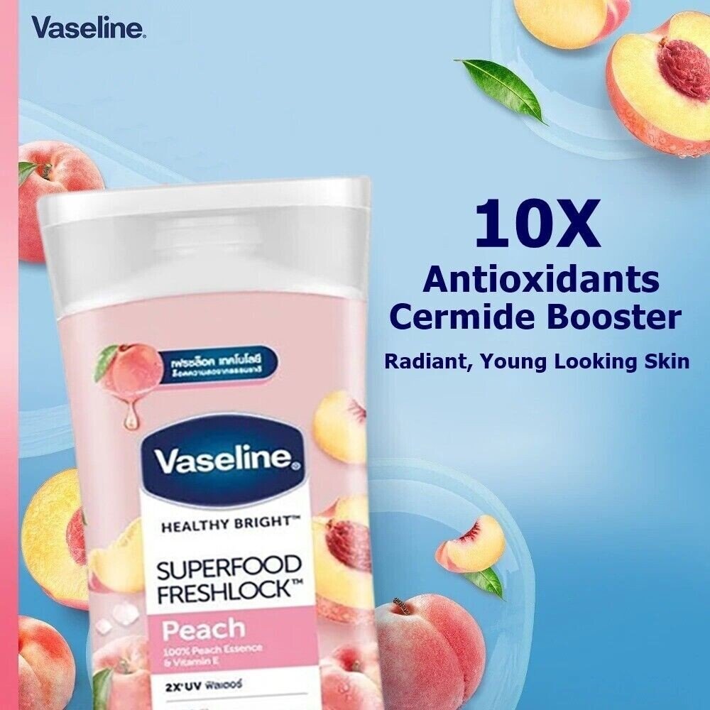Vaseline Healthy Bright Superfood Freshlock Peach Body Lotion 100ml