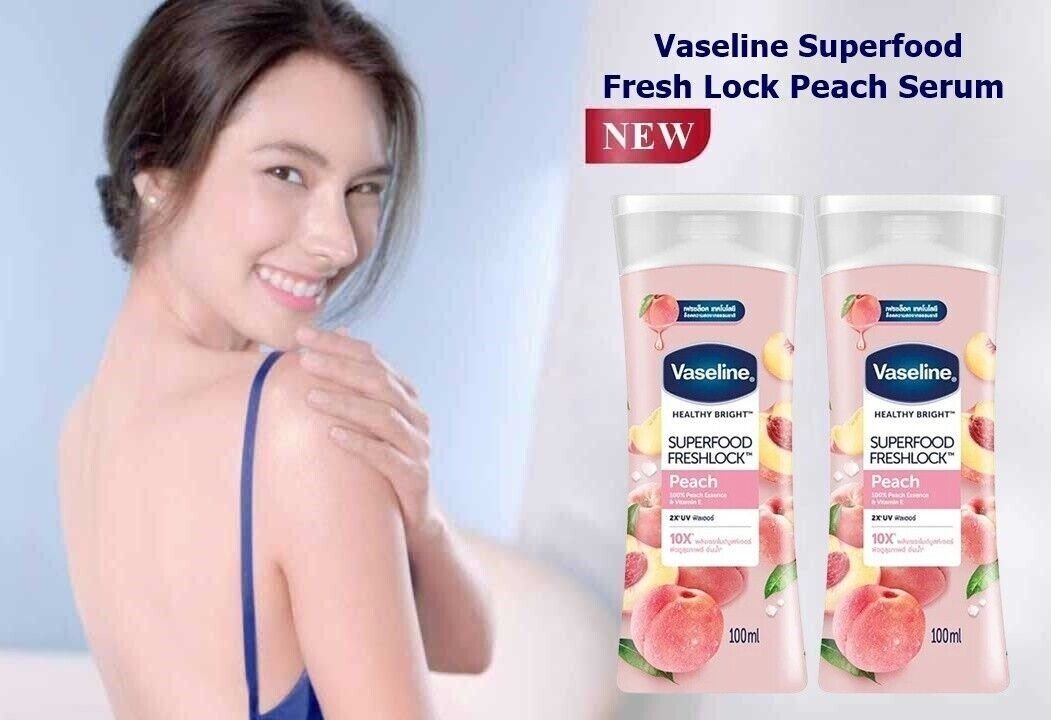 Vaseline Healthy Bright Superfood Freshlock Peach Body Lotion 100ml